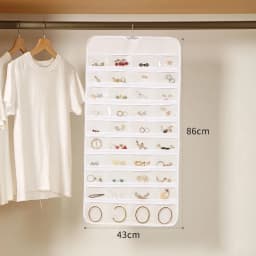 Large Earrings Organizer 80 Pockets Display Holder Hanging Necklace Ring Bracelet Wall Jewelry Storage Bag Collections Showcase