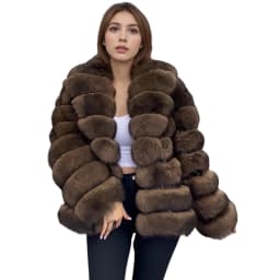 Women's Genuine Fox Fur Jacket Natural Fluffy Coat Lapel Luxury Short Real Fur Outerwear 2025 Fashion-forward Clothing