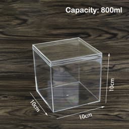 Large Capacity Jewelry Storage Box Clear Acryl Cube Portable Jewelry Storage Earrings Necklace Ring Jewelry Display