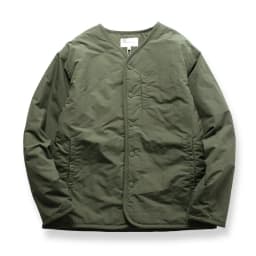 Loose Fit Men's Outdoor Cotton Jacket Inner Liner Tagless American Military Style Workwear Waterproof Long Sleeve V-Neck Coat