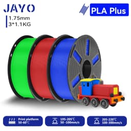 JAYO 3*1.1KG PLA + Filament 1.75MM PLA Plus 3D Printer Filament 1.1KG/roll For FDM Neatly Wound Coloful 3D Printing Material for 3D Printer & Pen