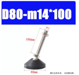 1Pcs M8 M10 M12 M16 M20 M24 304 Stainless Steel Nylon Universal Foot Cup Adjustable Support Feet D40-D100 Rotatable Foot Pad