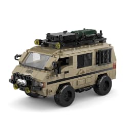 489pcs Summer Time 2 City Retro L300 4x4 Camper Van Building Blocks PB8823 Technical RV Car Model Bricks Toys for Adults Gifts