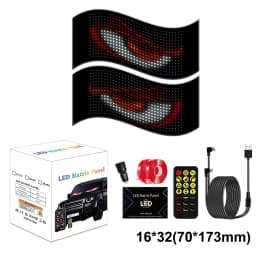 Scrolling Bright Advertising LED Sign with Bluetooth App DIY Custom Text Graffiti Animation for Store Car Bar Hotel Advertising