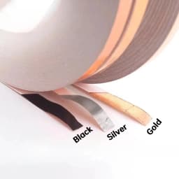 3pcs Black/Silver/Gold Backed Copper Foil for Stained Glass Hand Foiler Supplies Craft Art Tools