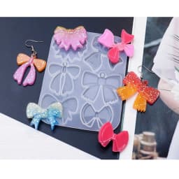 Butterfly Leaves Bow Earring Pendant Silicone Mold Epoxy Resin Jewelry Making Molds DIY Charms Key Chain Mould Creative Crafts