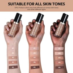 Lakerain 5-Color Waterproof Concealer Matte High Coverage Oil-Control Foundation For Acne Scars And Dark Circles Cosmetics