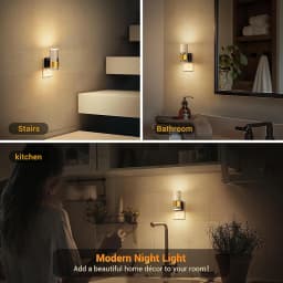 Night Light 3000K Night Lights Plug into Wall LED Nightlight with 0-100LM Adjustable Brightness Automatic Night Light for Room