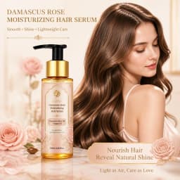 (No Need to Rinse) Rozino Bulgarian Damascus Rose Hair Care Essence, with a Clear, Watery Texture That Is Lightweight and Easy to Absorb, Instantly Moisturizes and Softens Hair, Instantly Smooths Frizz and Eliminates Tangles, Long-Lasting Moisture Retention, Reduces Static Electricity, with a Delicate Rose Fragrance That Lingers, Suitable for All Hair Types, Portable for On-The-Go Care, Ideal for Personal Use and as a Gift.