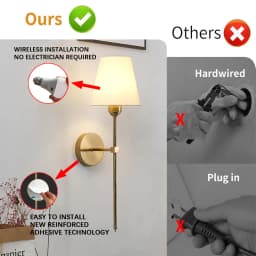 Nordic LED Wall Lamp Charging Function Retro Fabric Black GoldSilver E27 Socket Wireless Remote Control RGB For Bedroom Study