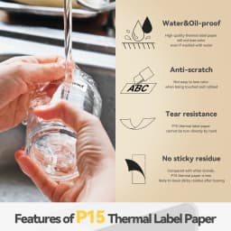 Marklife P15/P12/P11 Label Printer White Label Paper 12*40mm Transparent Label Sticker Waterproof Adhesive Tape for D30 Labeller