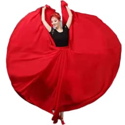 720 Deee Oversized Skirt Ultra Wide Hem awl f-length Skirts for Square Dance And Ethnic Dance High Waist Slimming