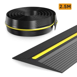 Garage Door Seal 2.5/4.8M Universal Threshold Seal Weatherproof Floor Seal Rubber DIY Seal Replacement for Garage Doors Perfect