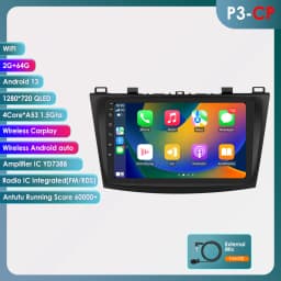 8G 128G Android 13 Car Radio For Mazda 3 2010-2013 Carplay 4G Car Multimedia GPS Intelligent Screen 2din autoradio Headunit 7862