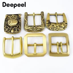 Deepeel 40mm Pure Copper Belt Buckles Head Solid Brass Pin Buckle for 38-39mm Belts Men Leather Craft Metal Jeans Accessories