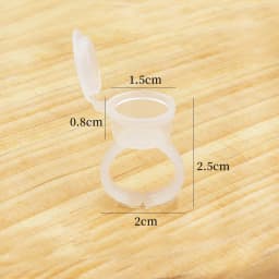 50 Pcs Tattoo Pigment Ink Ring Cups Eyelash Extension Glue Holder Container With Lid Cover Cap Permanent Makeup Tools