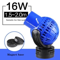 220V 6-26W Aquarium Wave Maker Submersible Circulation Power Pump with Magnet Suction Base Adjustable Flow Rate Marine Fish Tank