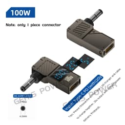 100W Type C Fast Charging Adapter Connector Dc Plug USB C to Universal Laptop Charger Converter for Lenovo Hp Dell Asus Acer