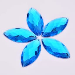 JUNAO 30*62mm Sew On Large Crystal AB Rhinestone Sewing Horse Eye Acrylic Stones Appliques Flat Back Strass Diamond