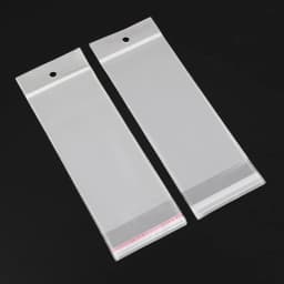 100pcs Transparent Self Sealing Adhesive OPP Plastic Bags with Hang Hole for Jewelry Gift Packing Retail Display Packaging Bag