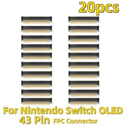 5PCS for Switch OLED LCD FPC Connector 43 Pin Replacement Console FPC Female Socket Motherboard LCD Display Screen Flex Cable