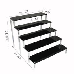 Black Acrylic Shelf Display Stand Perfume Cupcake Stand Figures Toys Desserts Holder Collection Cosmetic Shelves Organizers
