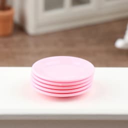 5Pcs Dollhouse Mini Food Plates Dollhouse Simulation Dining Plate Dolls House Kitchen Accessories Pretend Play Toys