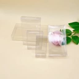 100pcs ABC Clear PVC Transparent Boxes for Jewelry Packaging Box Wedding Candy Chriastmas Gift Box Plastic Storage Boxs 2 Sides