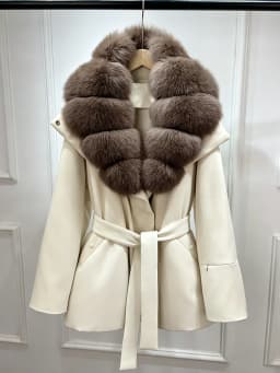 Janveny Luxury Women's Winter Down Jacket 2026 New Large Natural Real Fox Fur Cuff 90% White Duck Down Coat Female Feather Parka