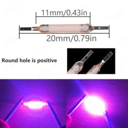 10pcs 20mm LED Filament Edison LED Bulbs DC3V 50mA Ra80 2200K 2700K White Red Green Blue Pink Purple Indoor Outdoor LightingDIY