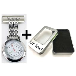 Personalized Your Name LOGO Engraved Pin Brooch Count Pluse Meter Dial Luminous Hand Doctor Clock Fob Nurse Pocket Watch