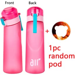 1pc Air Water Bottle With 1pc Random Flavor Pods Portable Transparent With Straw Leak Proof for Outdoor Sports Fitness Gym
