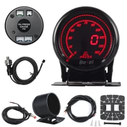 HA Accessories 2Inch 52mm Digital Auto Gauge Meter 10Color Oil Pressure Turbo Boost EGT Exhaust Temp Tachometer Water Oil Temp