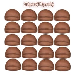 4/20pcs Red brown Wig Cap Elastic Breathable Invisible Wig Caps Perfect For Professional Use,2pcs/Pack
