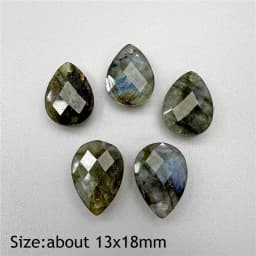 Water Drop Shape Stone Charms Faceted Amazonite Pendant Natural Gems Crystal Charms For Jewelry Making DIY Necklace 13x18mm