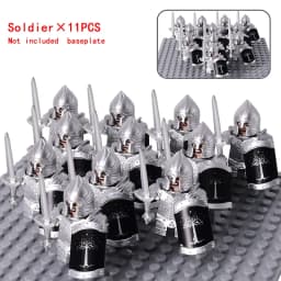 MOC Medieval Dwarf Warrior Elves Knights LOTR Figures Building Blocks Accessories Armor Shield LOTR DIY Toys for Children Gift