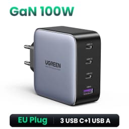 UGREEN 100W GaN Charger USB C PD Fast Charger QC4.0 3.0 Quick Charge Phone Charger For iPhone 17 16 15 Pro Macbook Laptop Tablet