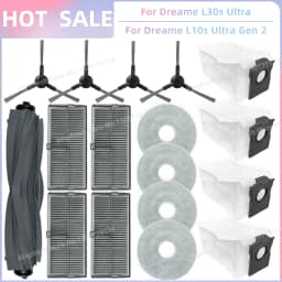 Fit For Dreame L10s Ultra Gen 2 / L30s Ultra/ L30 Pro Ultra, Dreame L40 Ultra AE/L40s Ultra CE Parts Brush Filter Mop Bag