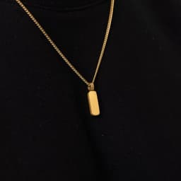 Simple Stainless Steel Brushed Craftsmanship Small Tag Necklace Retro Men Pendant Necklace Fashion Titanium Steel Jewelry