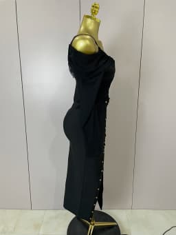 2025 New Chic Elegant Pin Split Sexy One Shoulder Bandage Long Dress Women Evening Party Club Luxury Birthday Dresses Vestidos