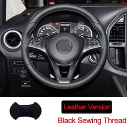 Hand Sewing Car Steering Wheel Wrap for Mercedes-Benz Vito III ( W447 ) 2015 - 2023 Circular Shape Braid on The Steering Wheel