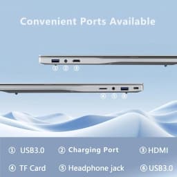 Xiaman 15.6 inch Windows 11 Laptop Computer Intel Core i3 6006U IPS 1080P Notebook PC Office Study Laptops Fingerprint Unlock