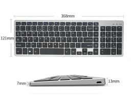 Ultra Slim Wireless Bluetooth Keyboard Compatible for Mac OS/iOS/iPad OS Rechargeable Keyboard for MacBook