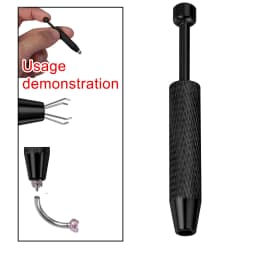 1/3pcs 4 Claws Ball Bead Holder Pick-up Tool Prong Tweezers Catcher Grabbers Piercing Jewelry Top Unscrew Tighten Grasping Tools