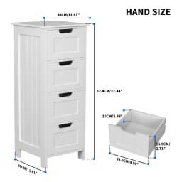 BRIEFNESS Bathroom cabinet Bathroom wall cabinet Kitchen storage cabinet with double doors and adjustable shelves White