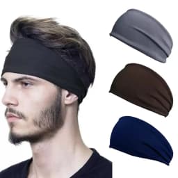Elastic Wide Sports Headband For Yoga/Gym/Running - Sweat-Wicking Stretchy Turban Headwrap, Multiple Colors Available