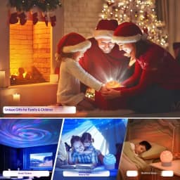 16 Colors Starry Sky Projector Light LED Night Light with Remote Control USB Plug Auto Rotate for Home Room Party Ceiling Decor