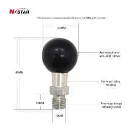 1 Inch 25mm Ball Head Adapter Motorcycle Handlebar Clamp Mount Phone Ball Head Mount Aluminum Ball Base Socket Arm Mount for Ram