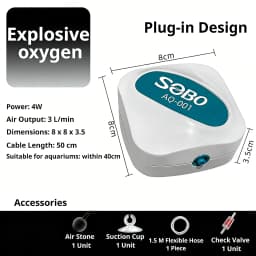Aquarium Oxygen Air Pump Fish Tank Adjustable Air Volume High Power Oxygenator Air Compressor Aerator 220v