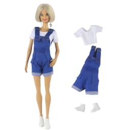 Suspender Jeans Doll Clothes 1:6 Scale Outfit for 11.5 Inch 30cm Doll Many Style for Choice Gifts for Girls Doll Accessories